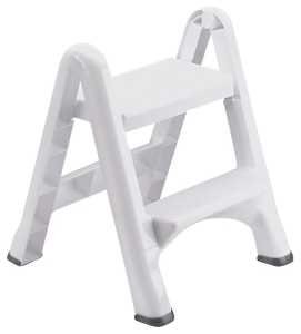 [1005867] STOOL 2-STP FOLDABLE WHT 18IN 