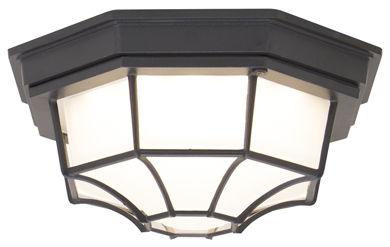 FLUSH MOUNT LED OUTDOOR BLK   