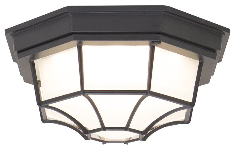 FLUSH MOUNT LED OUTDOOR BLK   