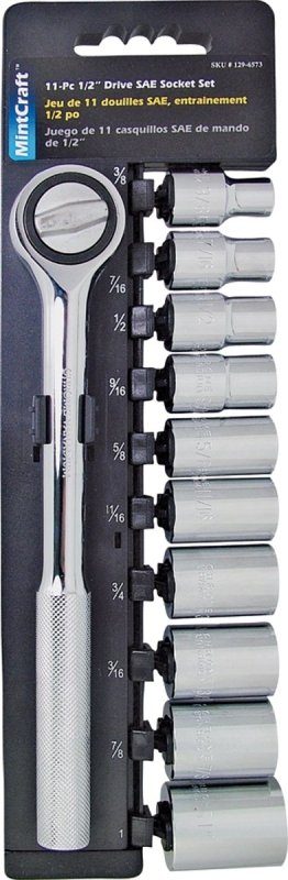 [1296573] SOCKET SET 11PC 1/2DRIVE SAE  