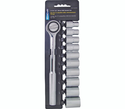 SOCKET SET 11PC 1/2DRIVE SAE  
