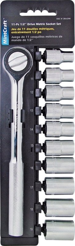 [1306398] SOCKET SET 11PC 1/2DRIVE MET  
