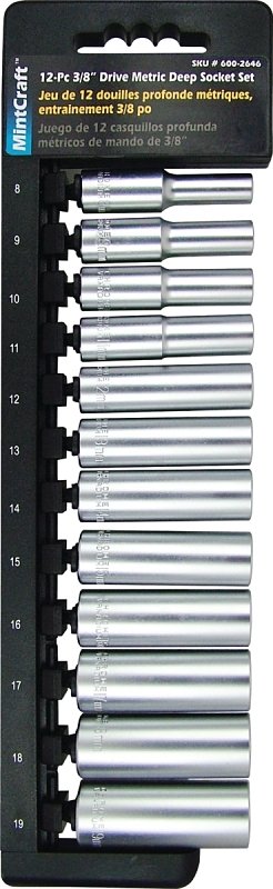 [6002646] SOCKET SET 12PC 3/8DRIVE DEEP 