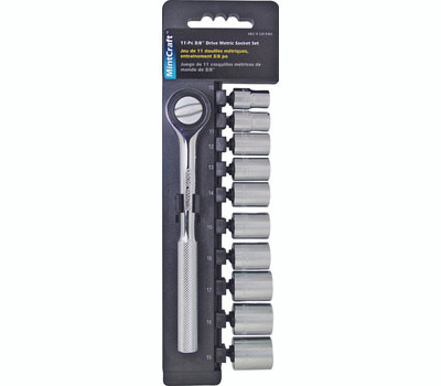 SOCKET SET 11PC 3/8DRIVE MET  