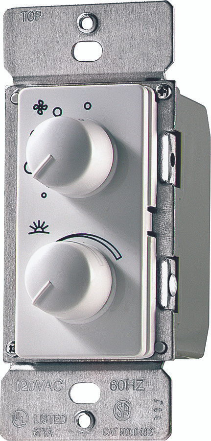 CONTROL FAN/LT ROTARY 4SPD WHT