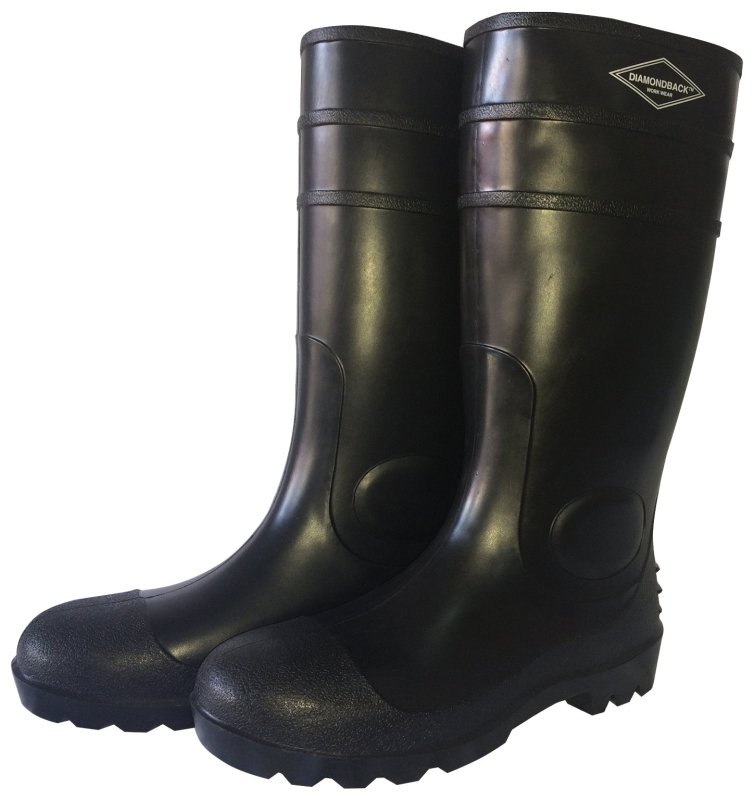 BOOT KNEE PVC MATT BLK SIZE 12