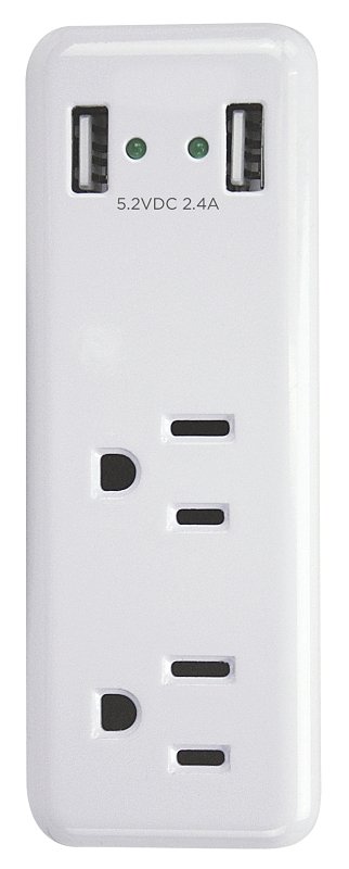 [2648053] CHARGER USB 2-PORT2.4A 2OUTLET