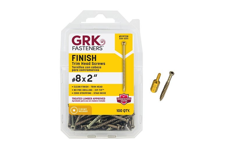 SCREW FIN/TRIM 8X2IN          