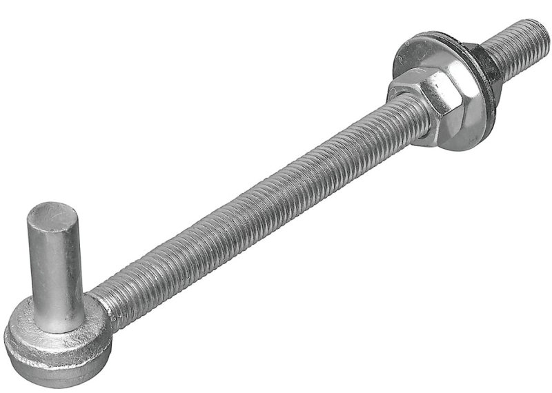 HOOK BOLT STEEL 3/4X10IN ZINC 
