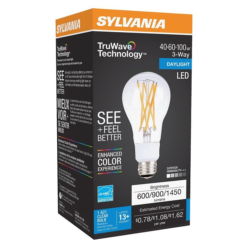 BULB LED 3WAY CLR DAYLIGHT 13W