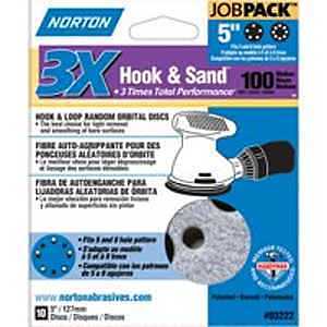 SANDING DISC H/L 5IN 100GRIT  