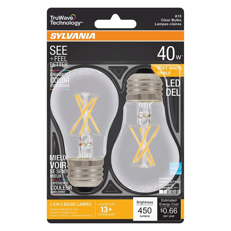BULB LED A15 CLR SOFT WHITE 5W
