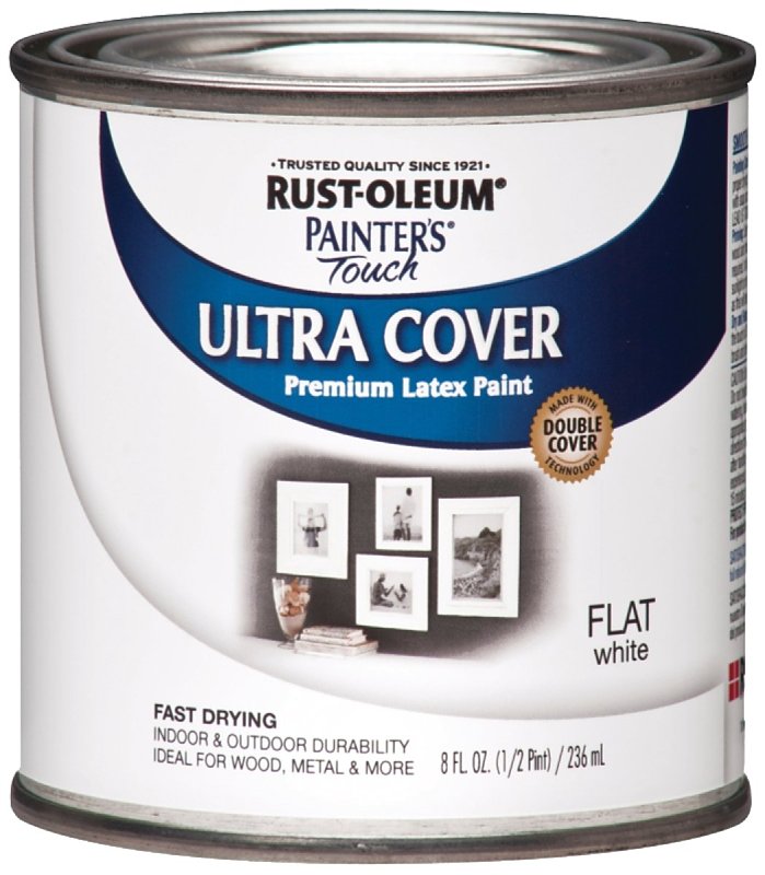 PAINT ACRYLIC FLT WHITE 1/2PT 