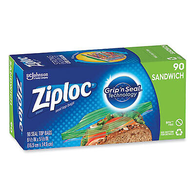 SANDWICH BAGS ZIPLOC 90CT     