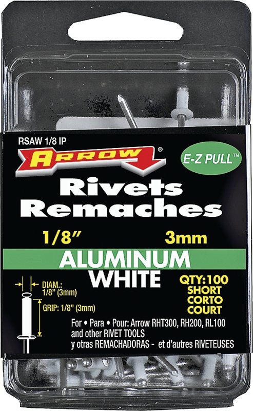 [6778013] RIVET SHORT ALUM WHT 1/8X1/8IN