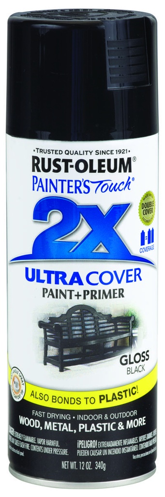 PAINT SPRAY IN EX GLO BLK 12OZ