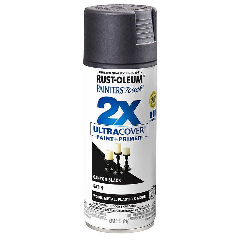 PAINT SPRAY SAT CNYN BLK 12OZ 