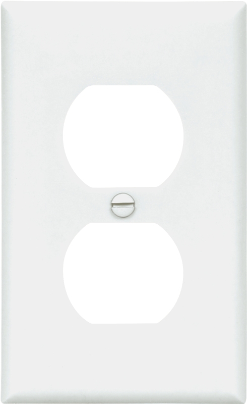 WALL PLATE 1GNG DPLX RECPT WHT