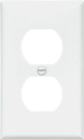 WALL PLATE 1GNG DPLX RECPT WHT