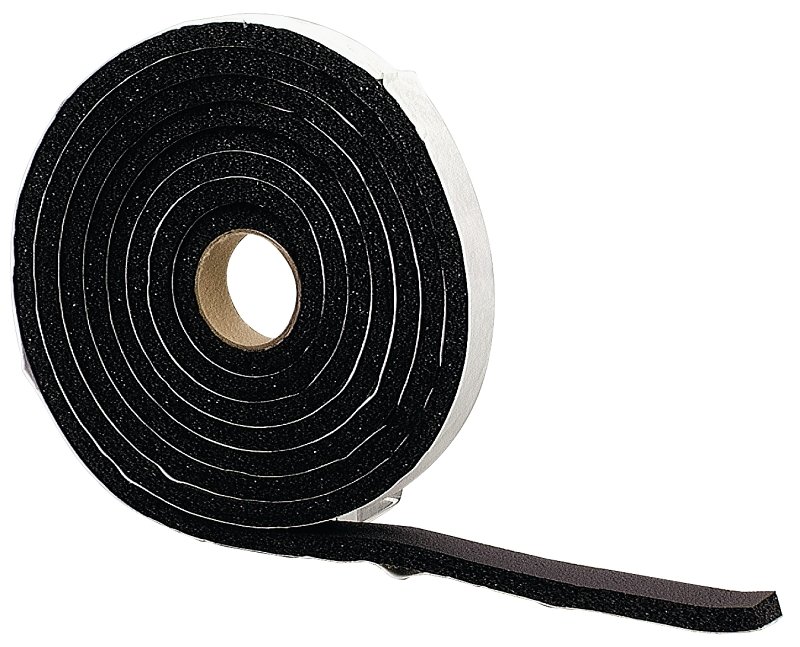 WEATHERSTRIP RUBR ADH 10FT BLK
