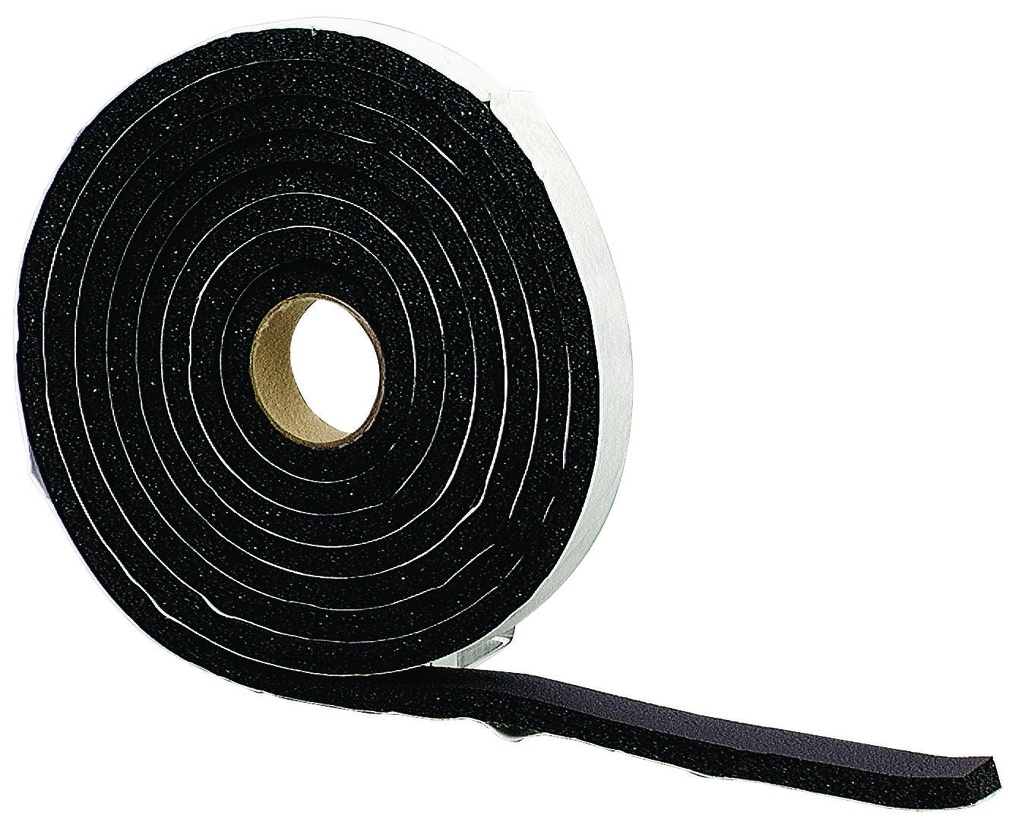 WEATHERSTRIP RUBR ADH 10FT BLK