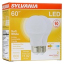 BULB LED 10YR 60W A19 27K 2PK 