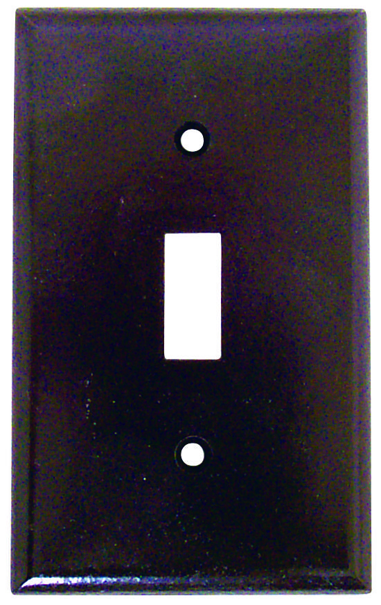 WALL PLATE TOGGLE 1GANG BROWN 