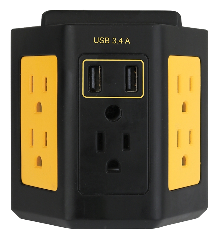 TAP 5-OUTLET/2-USB 3.4A       