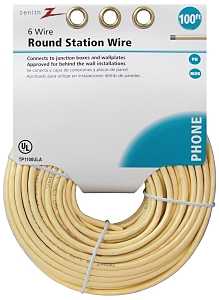 WIRE TELEPHONE ROUND 100FT ALM