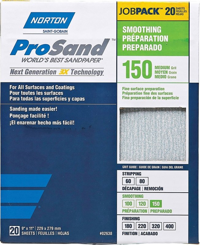 SANDPAPER AL OXD 150GRT 9X11IN