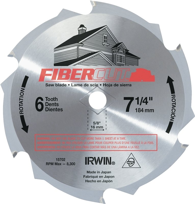 BLADE CIRC SAW FBRCUT 7-1/4 6T