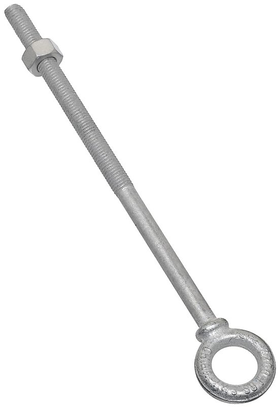 EYE BOLT W/NUT 1/2X10IN GALV  