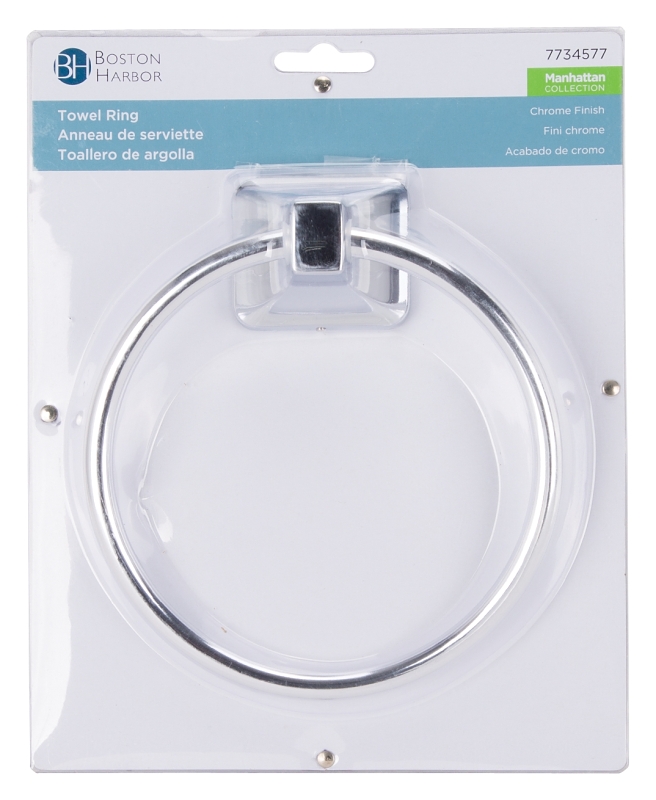 TOWEL RING CHROME             