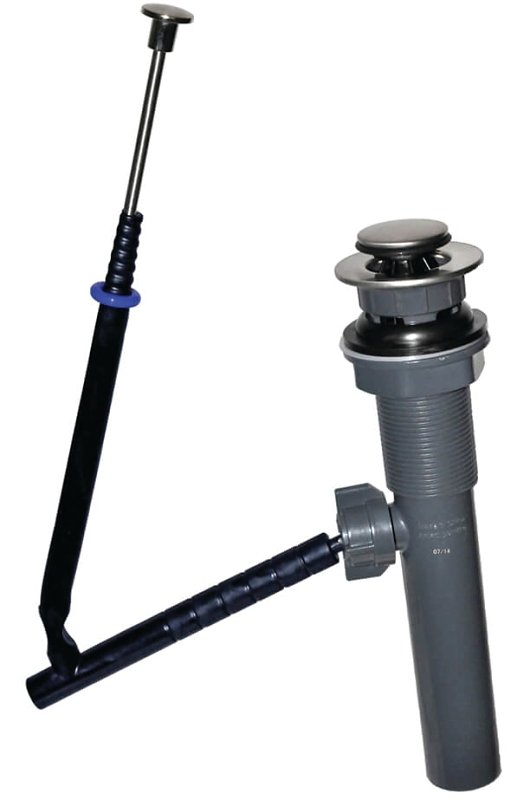 DRAIN LAV PLASTIC BRSH NICKLE 