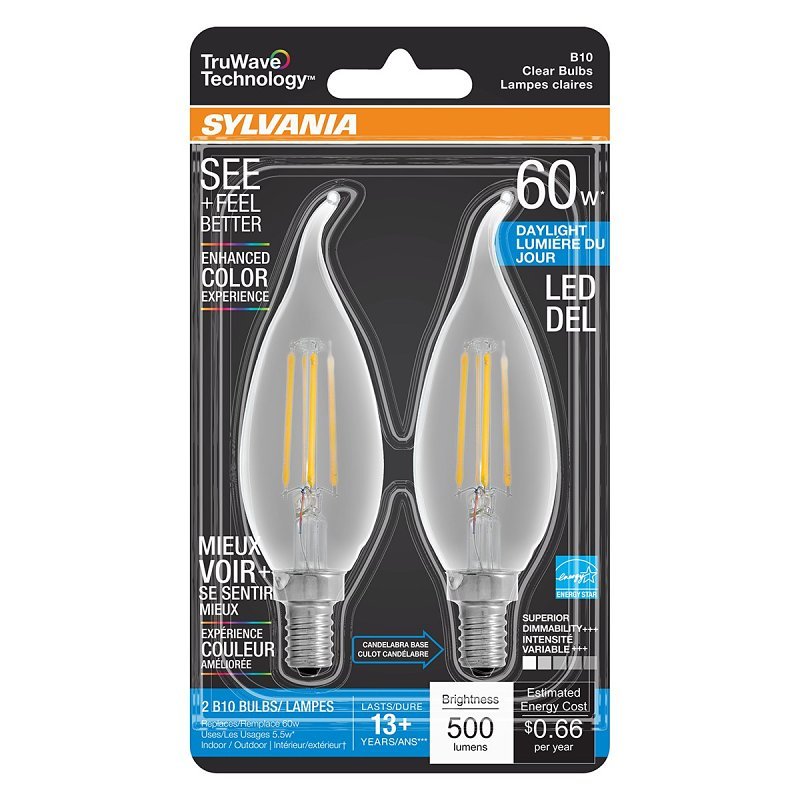 BULB LED B10/C CLR DAYLIGHT 5W