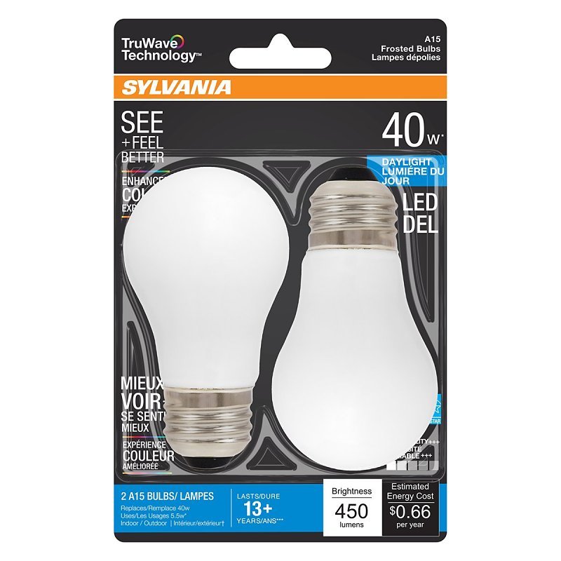 BULB LED A15 CLEAR DAYLIGHT 5W