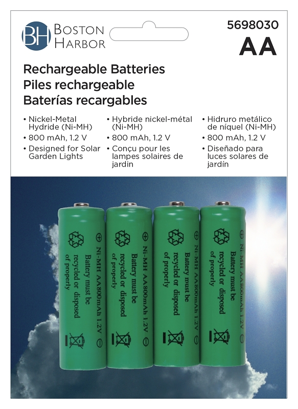 BATTERIES RCHARGBL AA NIMH 4PK