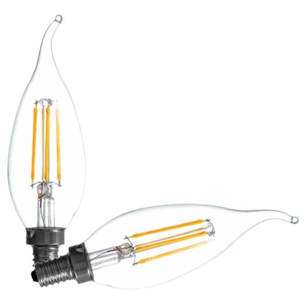 BULB LED B10/C CLEAR SFTWHT 4W