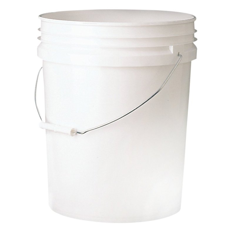 PAIL W/METAL HDL .70MIL WHT 5G