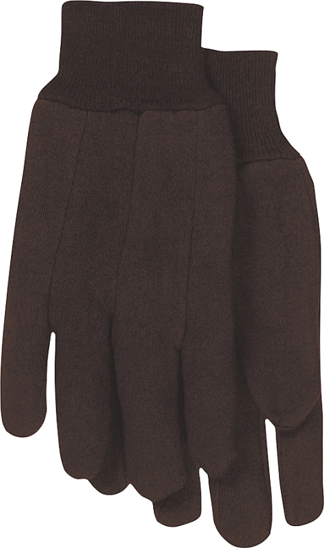 GLOVE JERSEY BROWN 6PR LARGE  