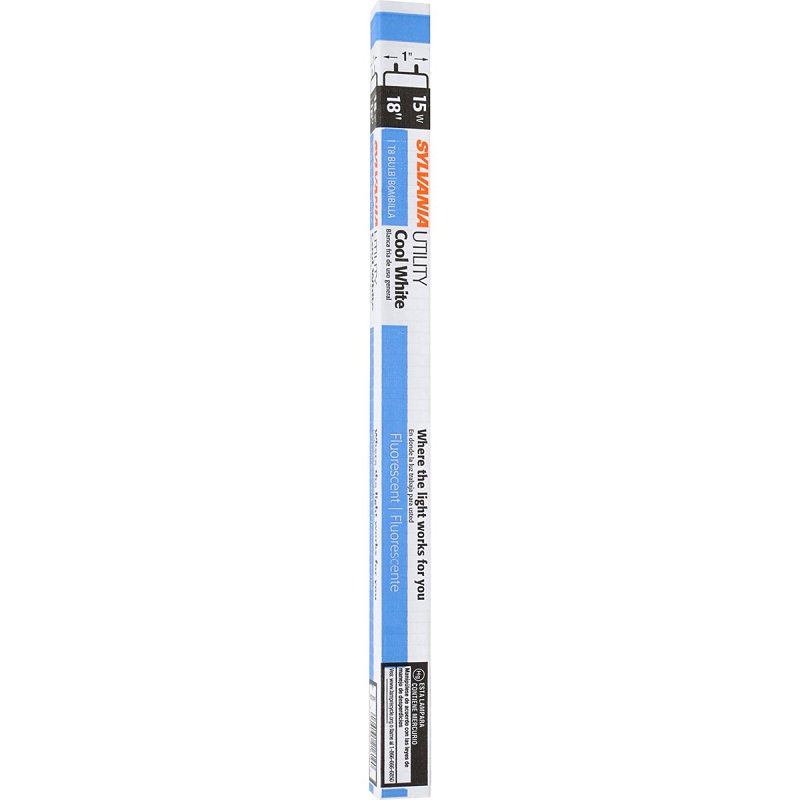 BULB FLUOR COOLWHT 18IN T8 15W