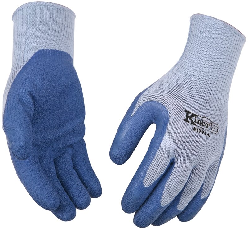 [8634321] GLOVES BLUE LATEX-KNIT  L     