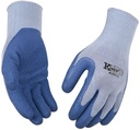 GLOVES BLUE LATEX-KNIT  XL    