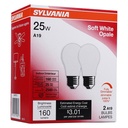 BULB SOFT WHT A19 25W 120V 2PK
