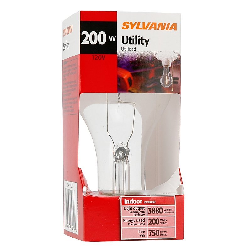 BULB LIGHT STD 200W CLEAR 1BX 