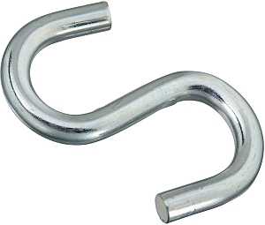 HOOK S STEEL OPEN 4IN ZINC    