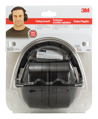 EARMUFF FOLDING BLACK         