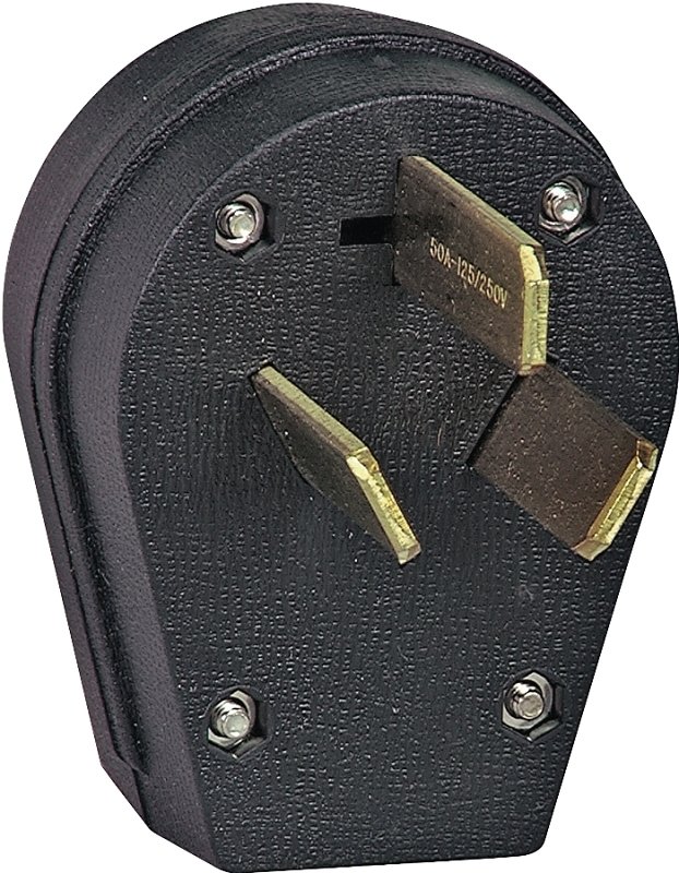 3WIRE BLACK ANGLE POWER PLUG  