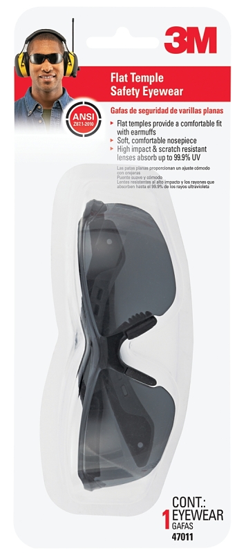 SAFETY EYEWEAR BLK FRM/GRY LEN