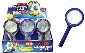 GLASSES MAGNIFYING LED 6 BULB 